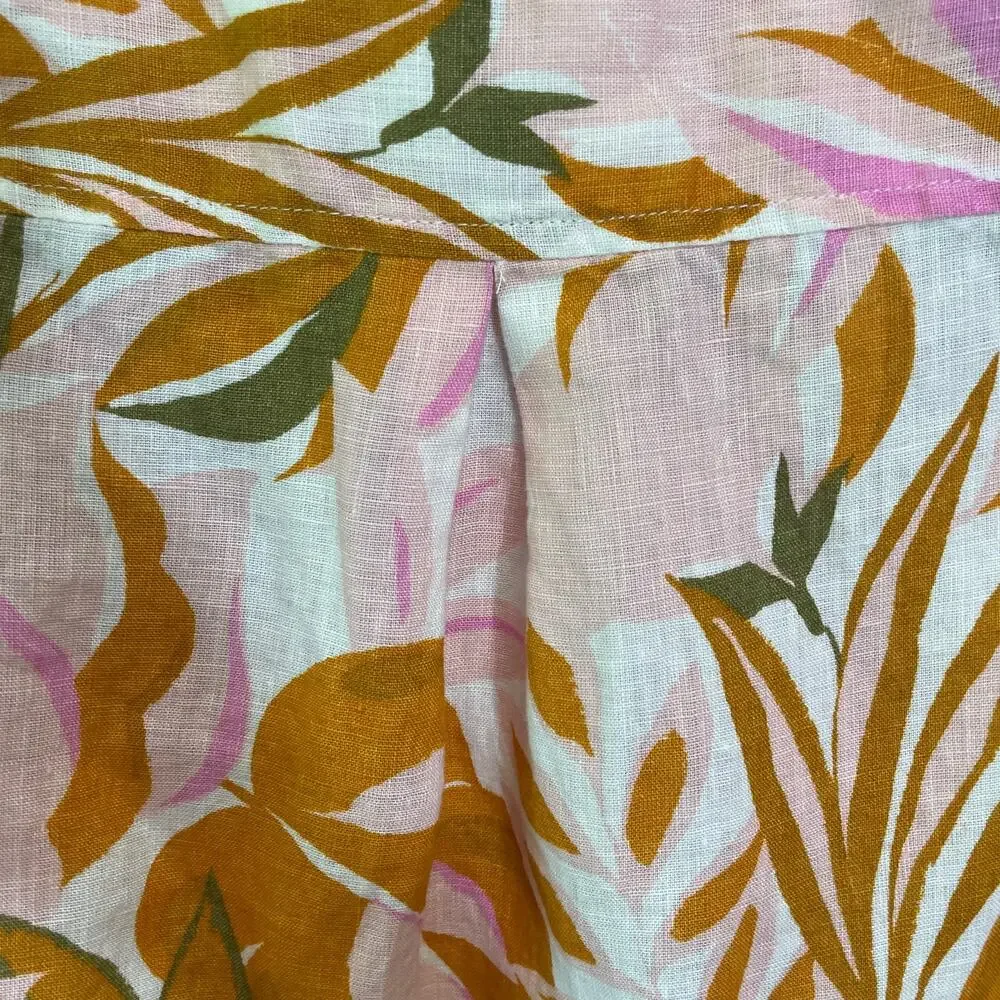 C&C California 100% linen floral shift dress size medium - Picture 10 of 11